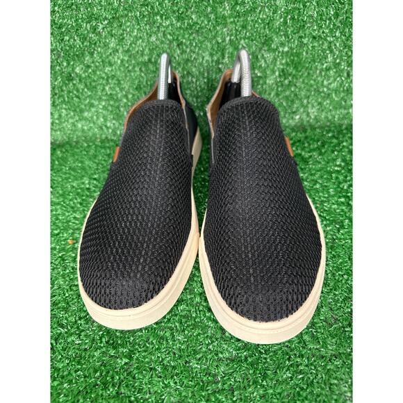 OLUKAI Pehuea Black Mesh Slip On Comfort Casual Sneakers Shoes Womens Size 10 - Picture 2 of 8